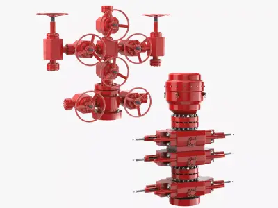 Oil Wellhead Collection 02 3D model