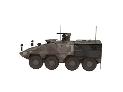 Boxer Armored Personnel Carrier Low Poly Military APC Low-poly 3D model