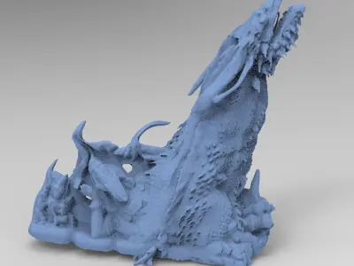 Dragon Stone Ruin Rock 3 3D model