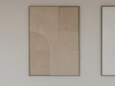 Modern painting set Free 3D model