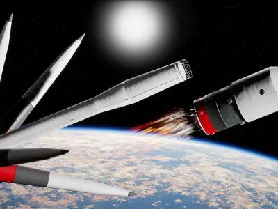 Spaceship Rocket Low-poly 3D model