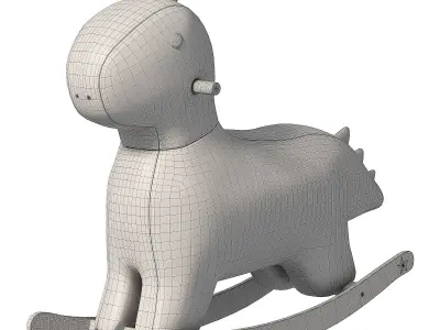 Kids Concept Rocking Chair Dinosaur 3D model