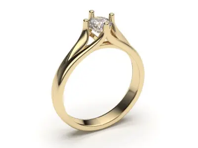 solitaire with ring sizes  8 part S112 3D print model