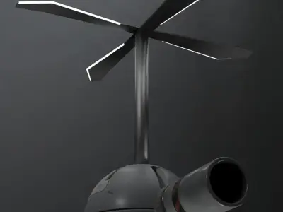 Cannon Drone Free low-poly 3D model