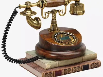 Retro Phone 3D model