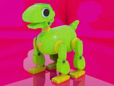 Toys Dino 3d Model Low-poly 3D model