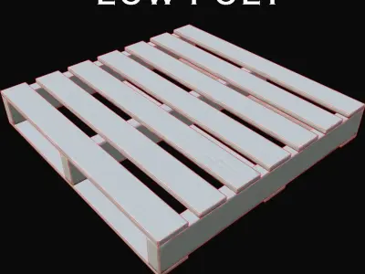 Pallet LowPoly GameAsset Low-poly 3D model