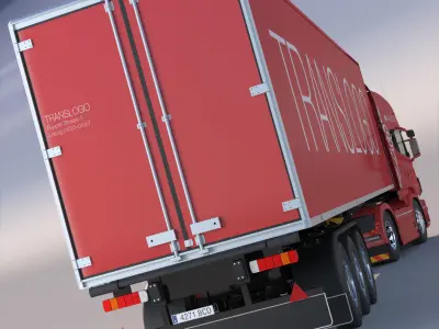 Euro Truck with Refrigerated Semitrailer 3D model