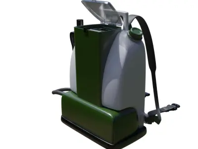 Atomizer and spray for cleaning and disinfecting 3D model