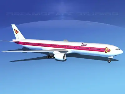 Boeing 777-300 MP Thai Airlines 3D model