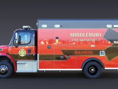 Freightliner M2 106  Ambulance Low-poly 3D model