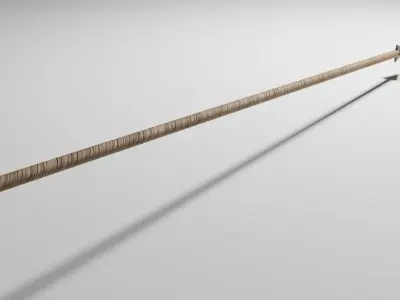 Spear arrow made of wood Free 3D model