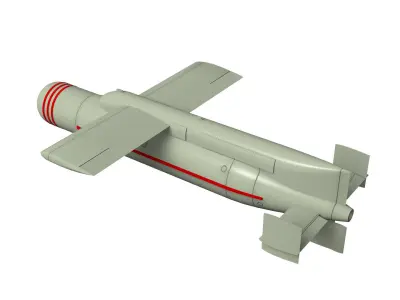 Type I-1 otsu wireless guided missile  3D model
