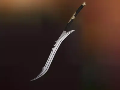 Sword Steel 01 3D model
