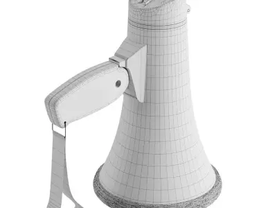 Metallic Megaphone Pro 3D model