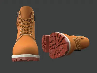 Timberland Premium 6-inches waterproof boots Low-poly 3D model