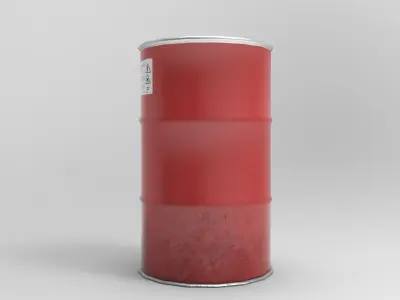 Colored Barrels Low-poly 3D model