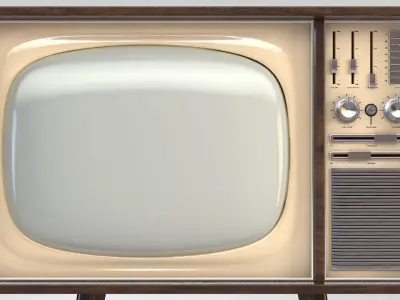 Vintage Television Concept 3D model