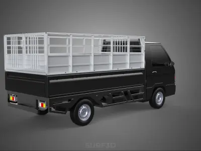 BAKKIE UTE PICKUP CAGE FLAT DECK COLT DELICA L 300 TRUCK CARGO 3D model
