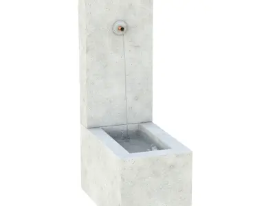 Bird Element Fountain 3D model