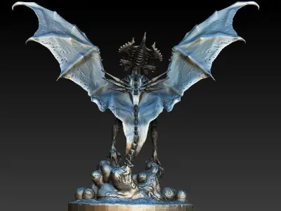 Flying queen alien xenomorph 3D model