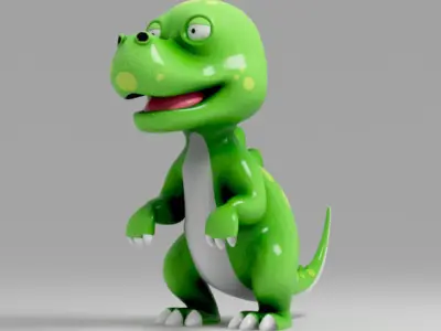 Dinosaur cartoon 1 3D model