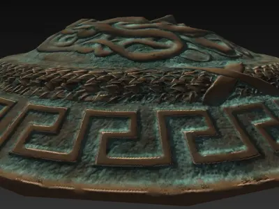 Aegis shield Low-poly 3D model