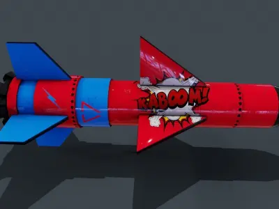 Missile Low-poly 3D model buy