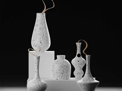 3D Vase Collection Free low-poly 3D model