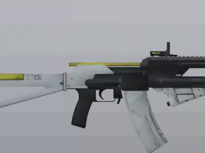 Altered Carbon Sci fi Gun Low-poly 3D model