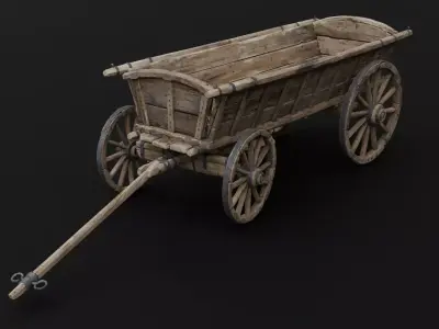Wagon Medieval 3D model