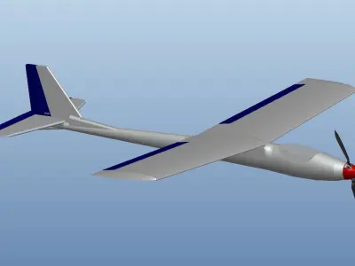 RC aircraft model 3D model