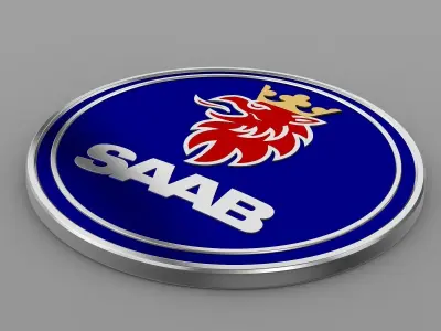 saab logo 3D model