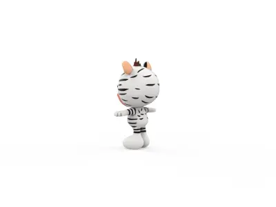 Character016 Zebra Animal Low-poly 3D model