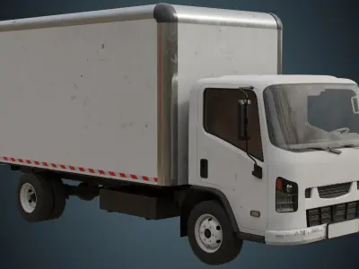 Box Truck 1B Low-poly 3D model