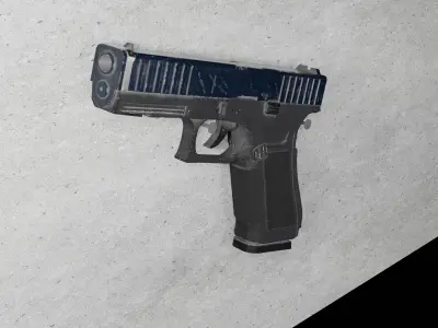 Glock 17 Police Bodykit Worn Low-poly 3D model