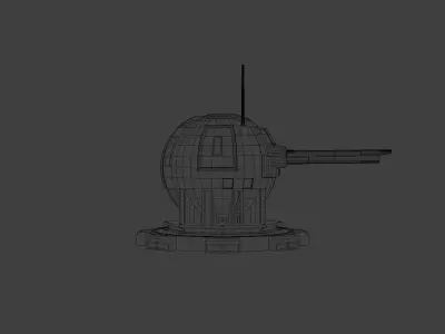 Sci-fi cannon laser gun Free 3D model