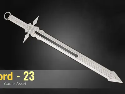 Sword-23 Low-poly 3D model