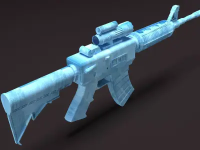 Pubg Weapon M416 Glacier  Free 3D model