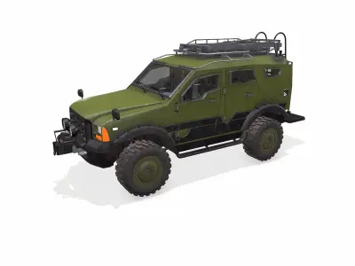 Armored Car Low-poly PBR Low-poly 3D model