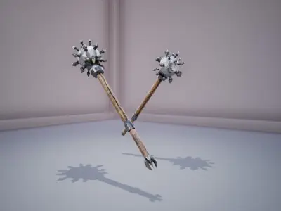 Medieval Morningstar Low-poly 3D model