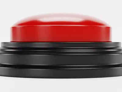 Emergency Button V2 - Red Push Switch Industrial Control 3D model