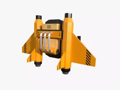 Jetpack Low Poly C01 - SciFi Character Design Low-poly 3D model