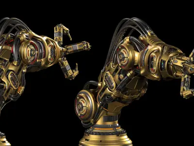 Robotic Arm Advanced - Rigged 3D model