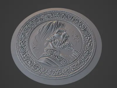 Tamerlane Medallion 3D print model get