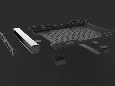 Redcat Everest Gen7 Roof Rack with LED Bar 3D print model