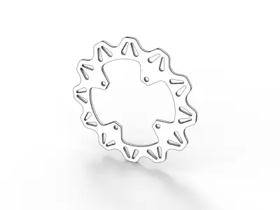 EBC Vee Rotor Rear Brake Disc 3D model
