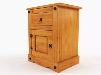 rustic nightstand 3D model