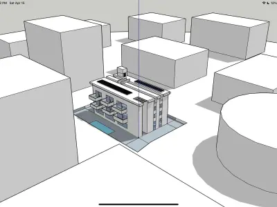 Apartment complex Free 3D model