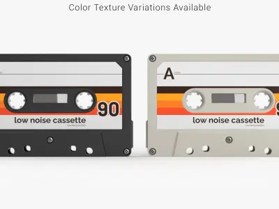 Cassette Tape - 70s A 3D model